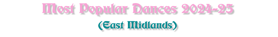 Most Popular Dances 2024-25  (East Midlands)