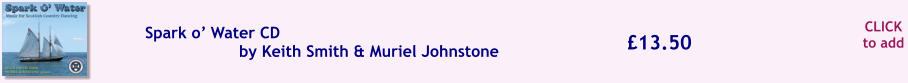 CLICK to add 13.50 Spark o Water CD by Keith Smith & Muriel Johnstone