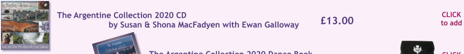 CLICK to add 13.00 The Argentine Collection 2020 CD  by Susan & Shona MacFadyen with Ewan Galloway