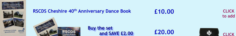 CLICK to add 10.00 RSCDS Cheshire 40th Anniversary Dance Book
